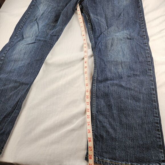 Men's Wrangler Boot Cut Relaxed Jeans 38 x 30 Dark Wash - Picture 8 of 8